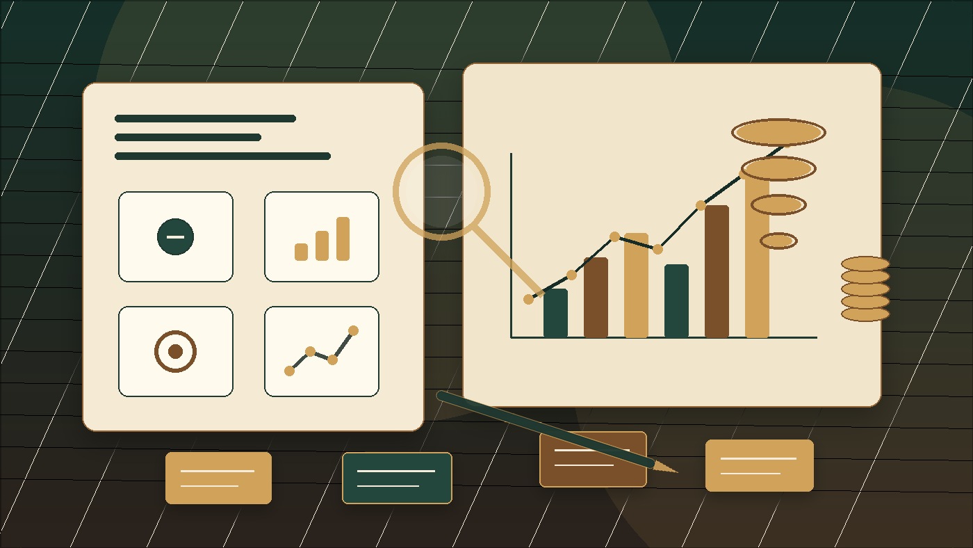 Executives comparing risk and value scenarios with charts and notes