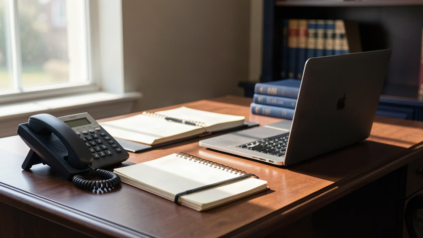 Calm executive workspace suggesting an ongoing professional connection and newsletter readership